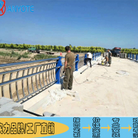 定制304景觀不銹鋼圍欄 江門(mén)橋梁金屬欄桿 河道護(hù)欄圖集