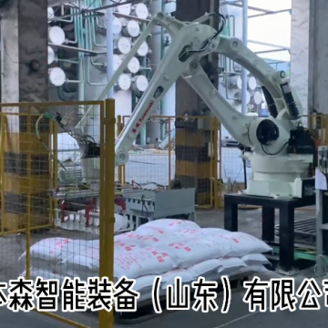 全自動碼垛機(jī)器人可碼垛不同物料百